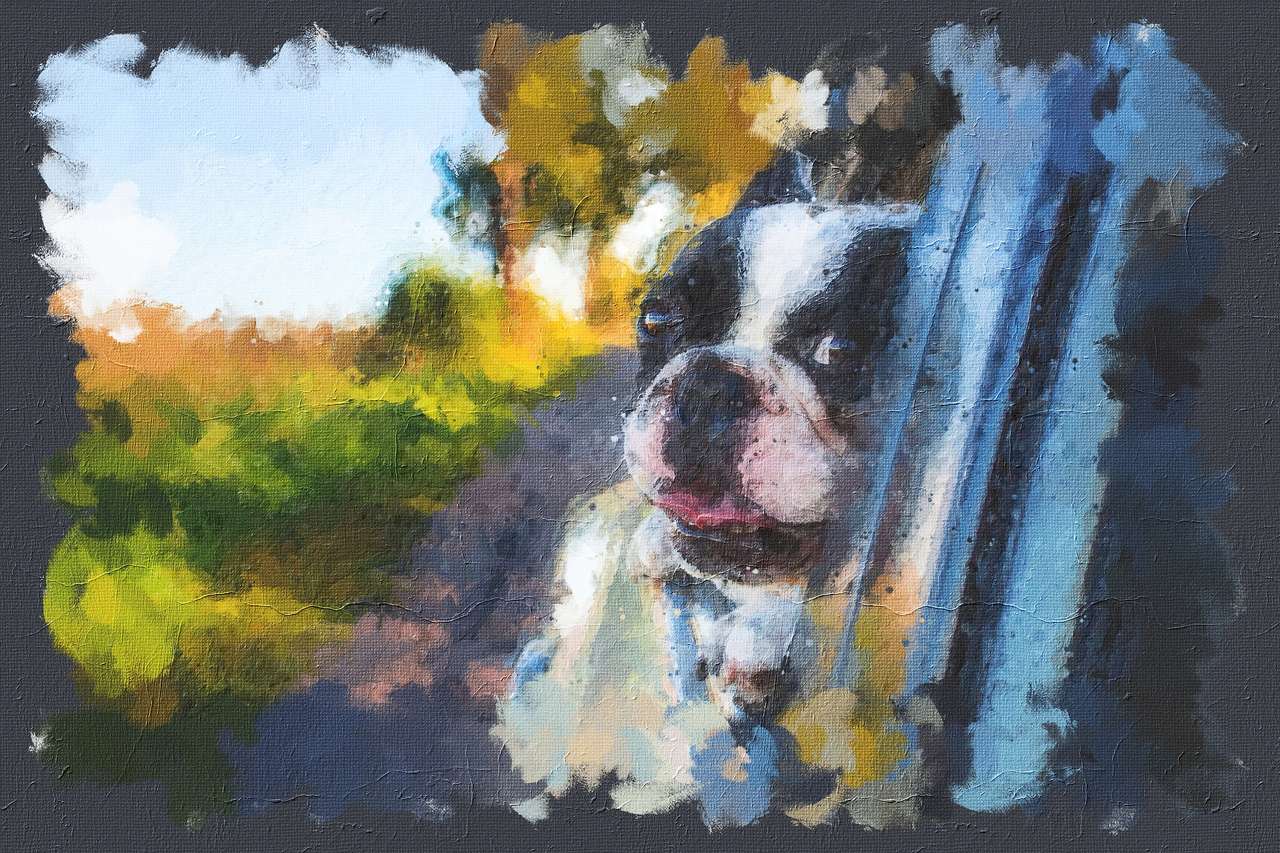 Portret de câine puzzle online