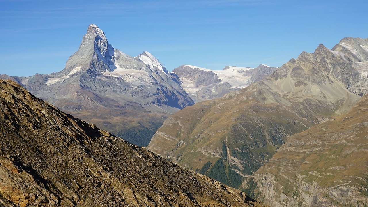 Bergspanorama Alperna pussel på nätet