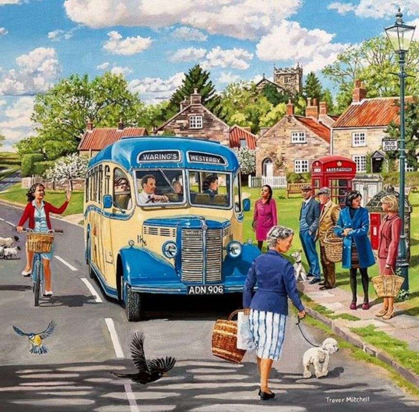 Waiting for the bus jigsaw puzzle online