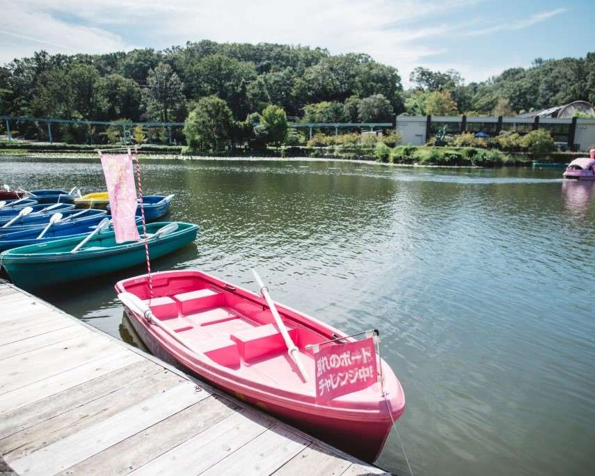 Boote am Ufer des Sees Puzzlespiel online
