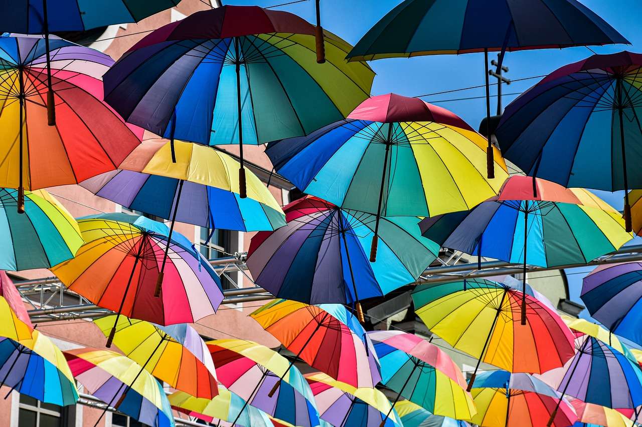 Esernyő sokszínű kirakós online