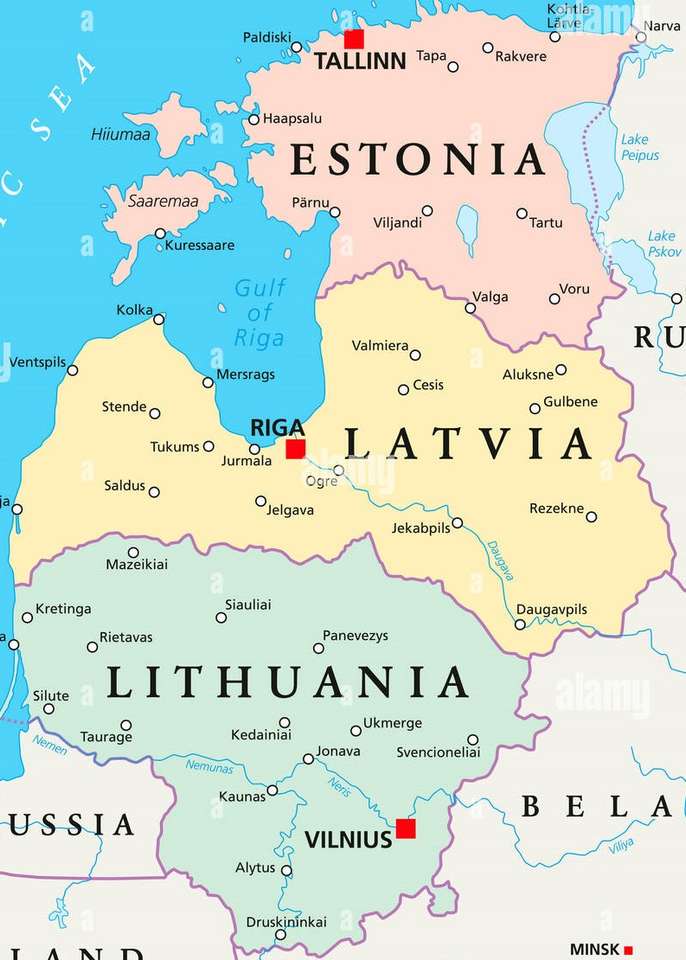 Балтийские государства онлайн-пазл