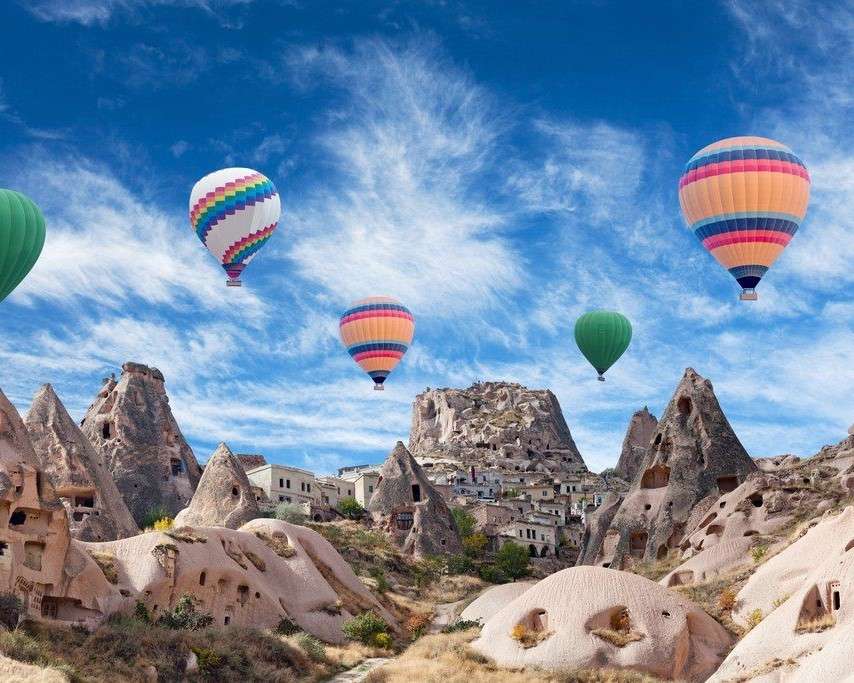 Полет на воздушном шаре в Каппадокии онлайн-пазл