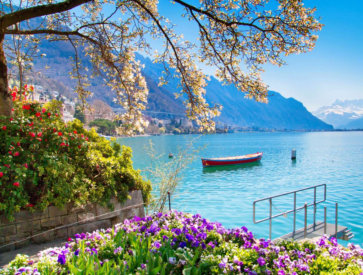 Весна в прекрасной Швейцарии пазл онлайн