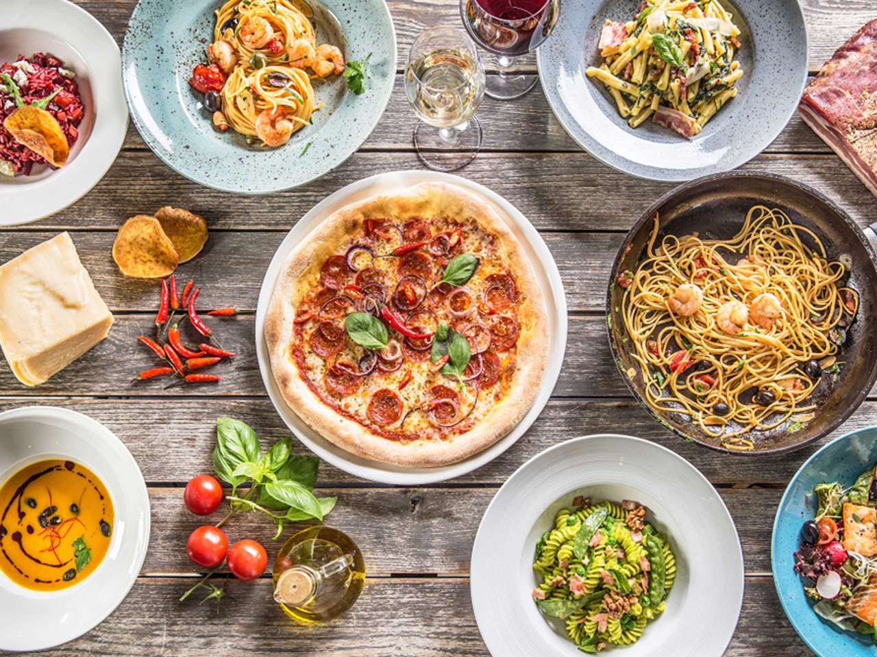 Italská večeře skládačky online