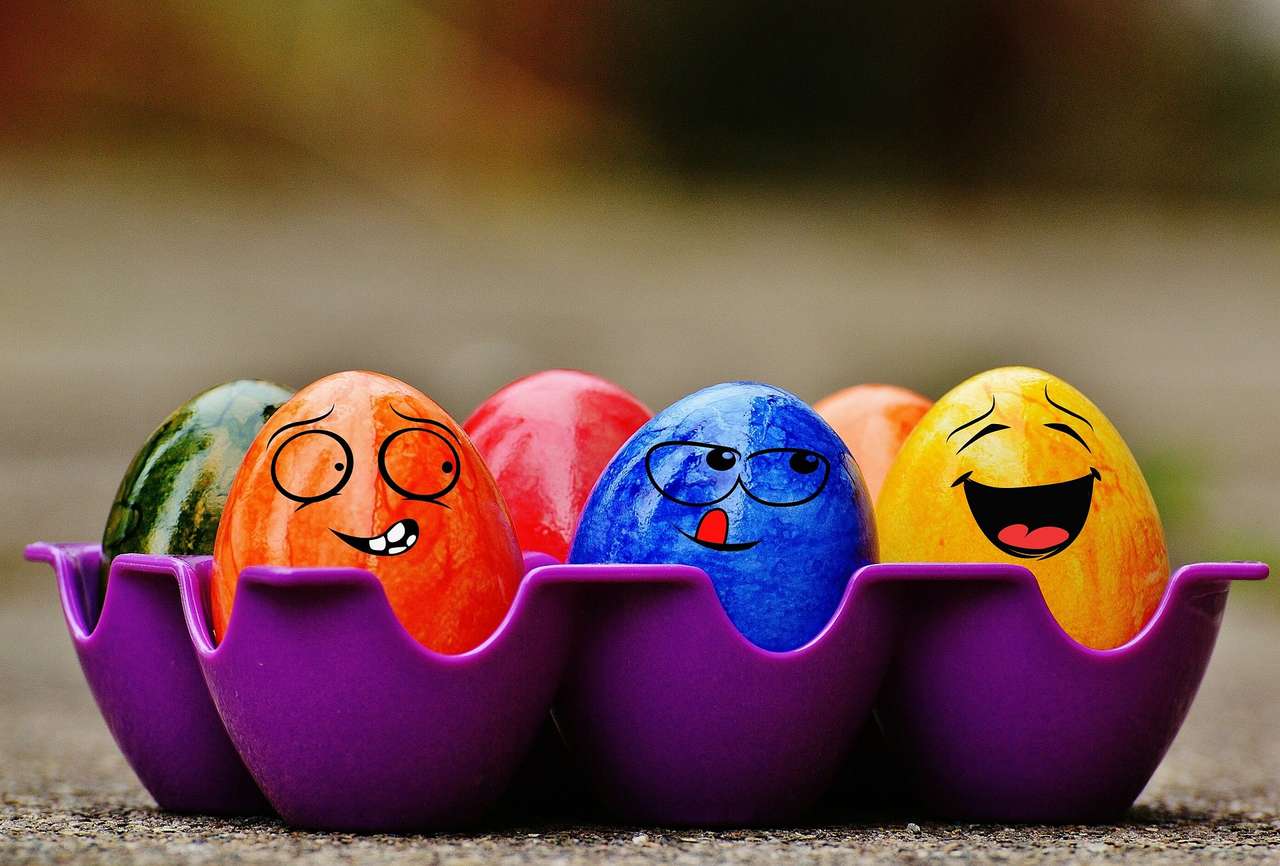 Щасливі пасхальні яйця пазл онлайн