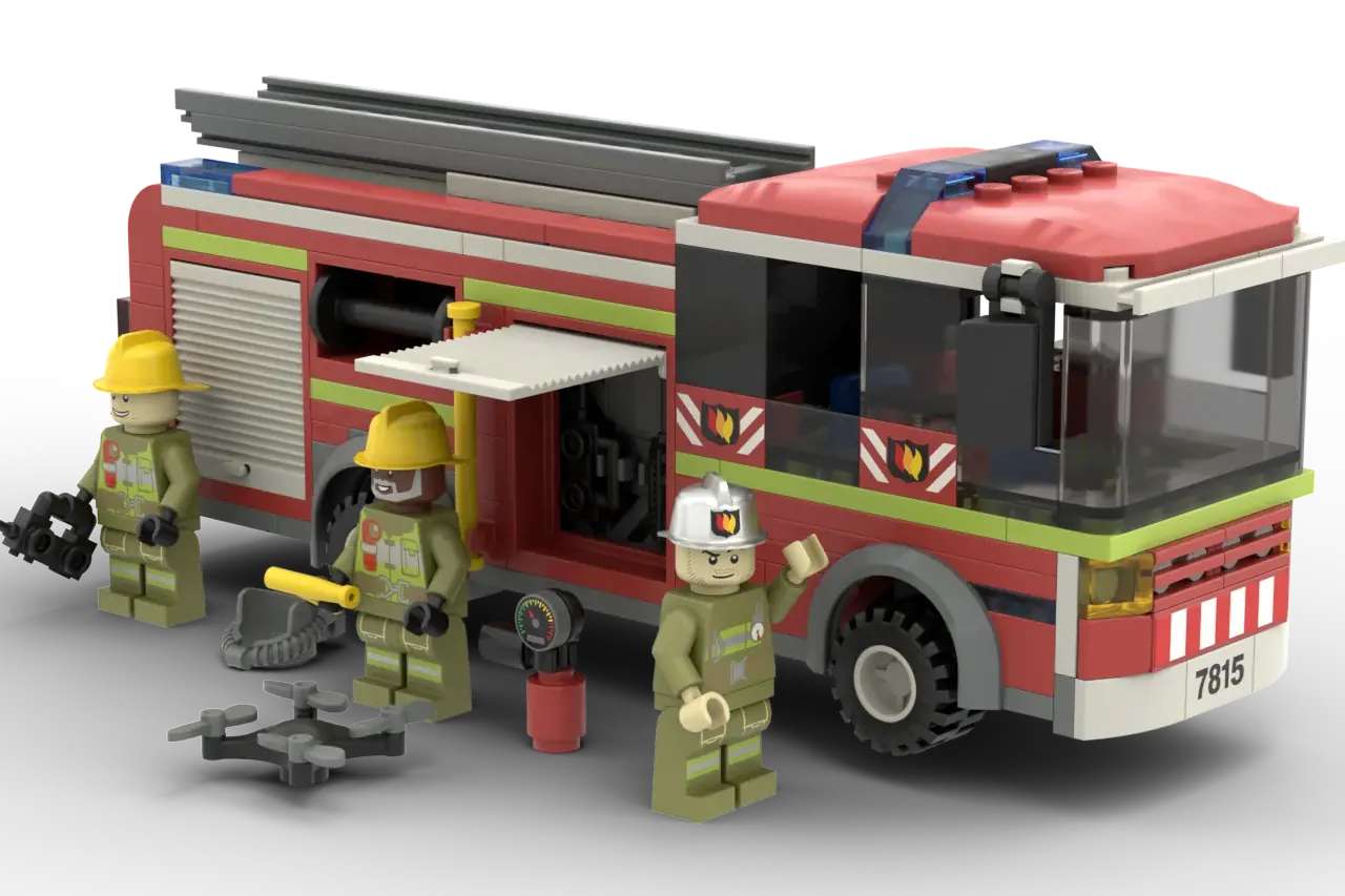 puzzle cu camionul de pompieri jigsaw puzzle online