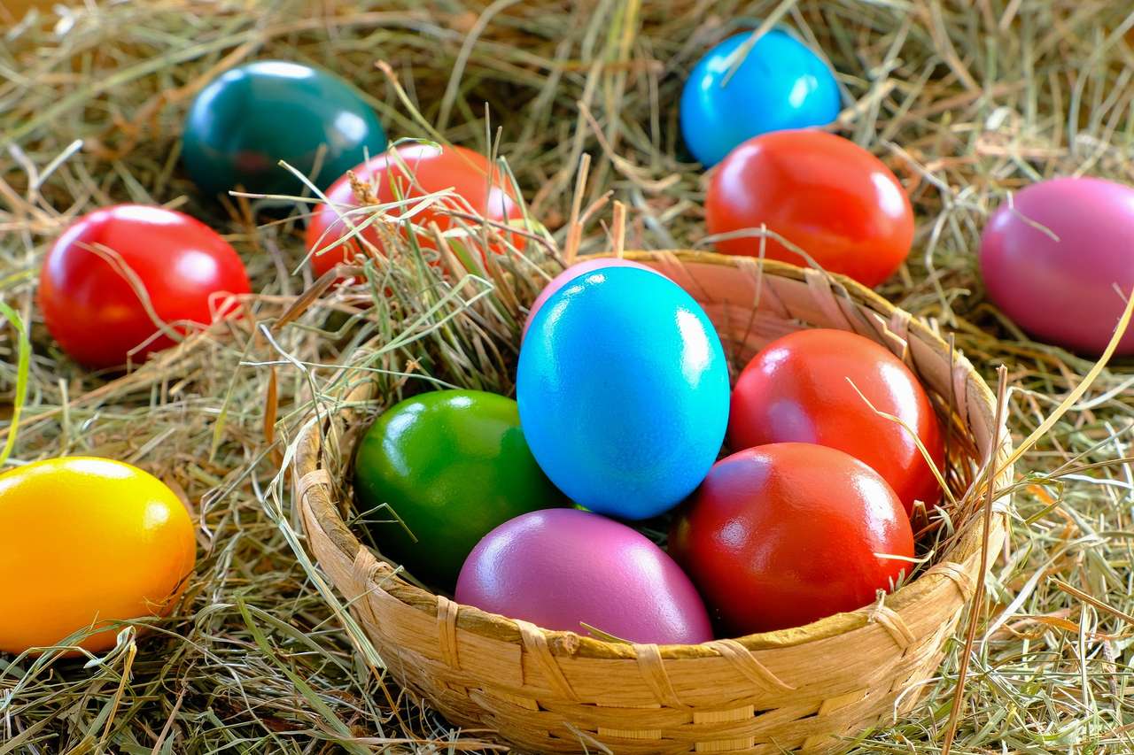 kosár húsvéti tojás online puzzle
