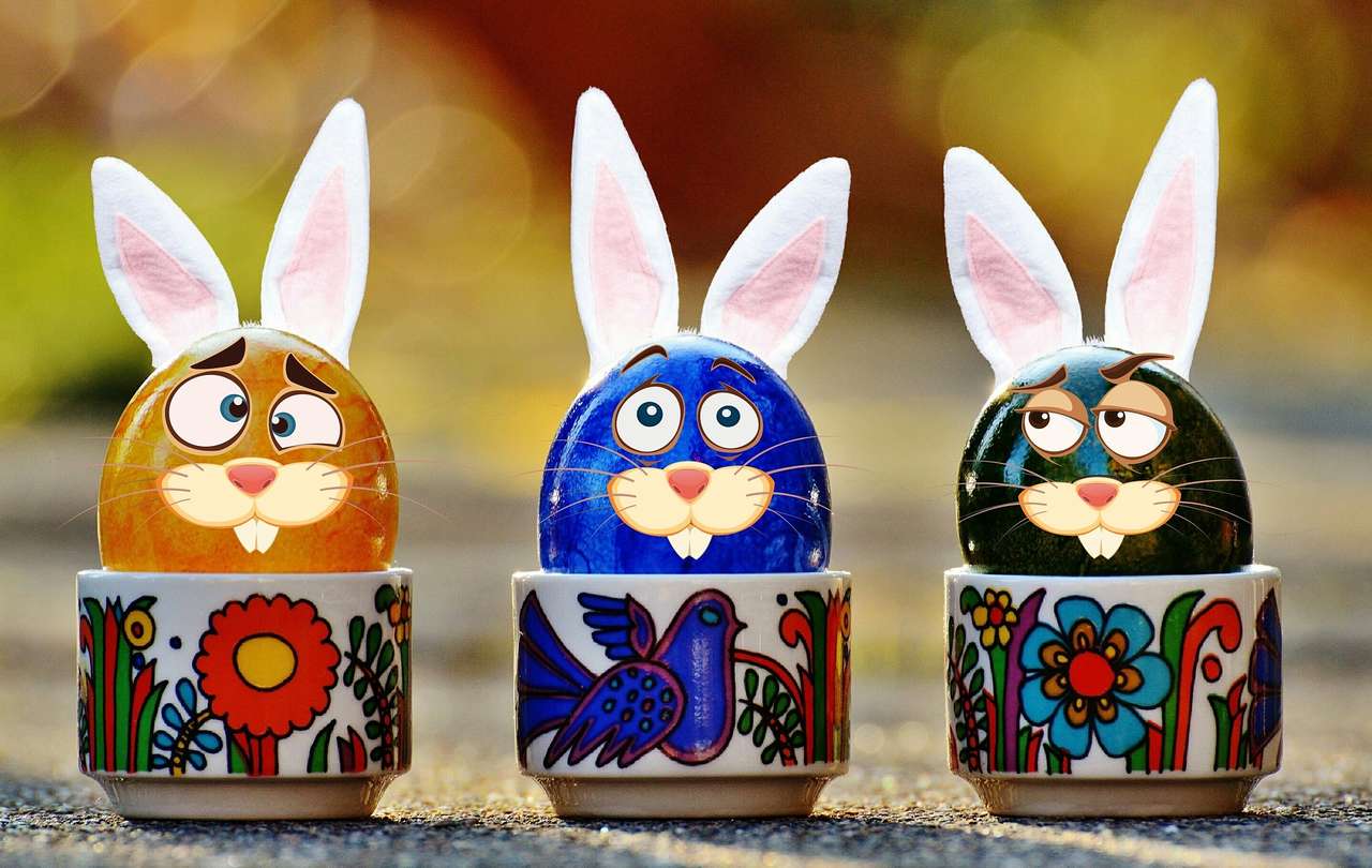 Huevos de Pascua de conejito rompecabezas en línea