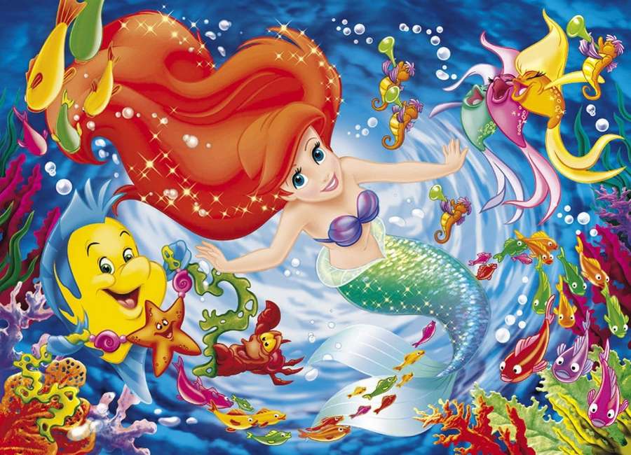 A Pequena Sereia, Ariel e seus amigos quebra-cabeças online