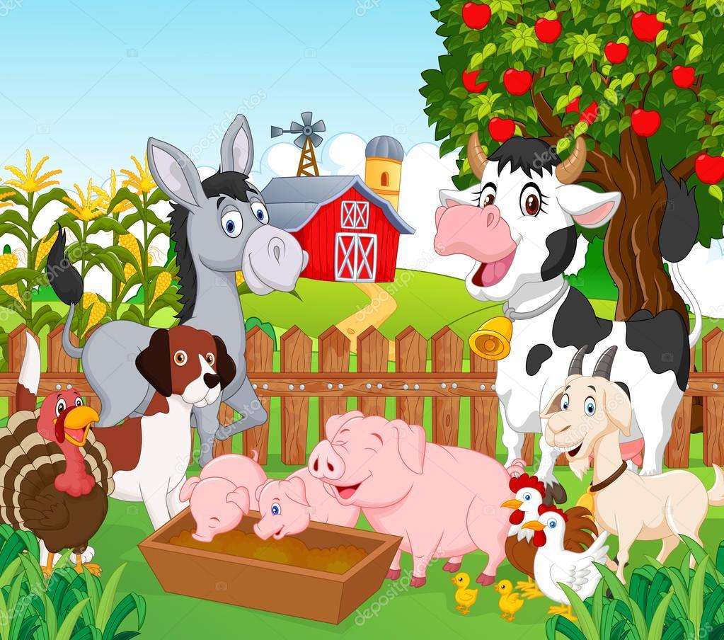 Animais da fazenda puzzle online