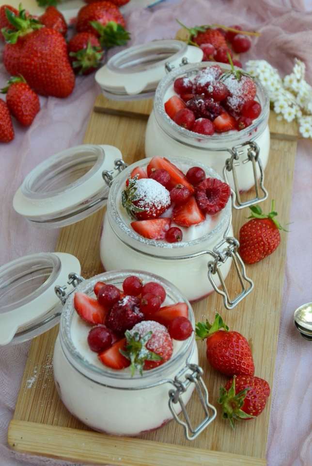 Crème aux fraises puzzle en ligne