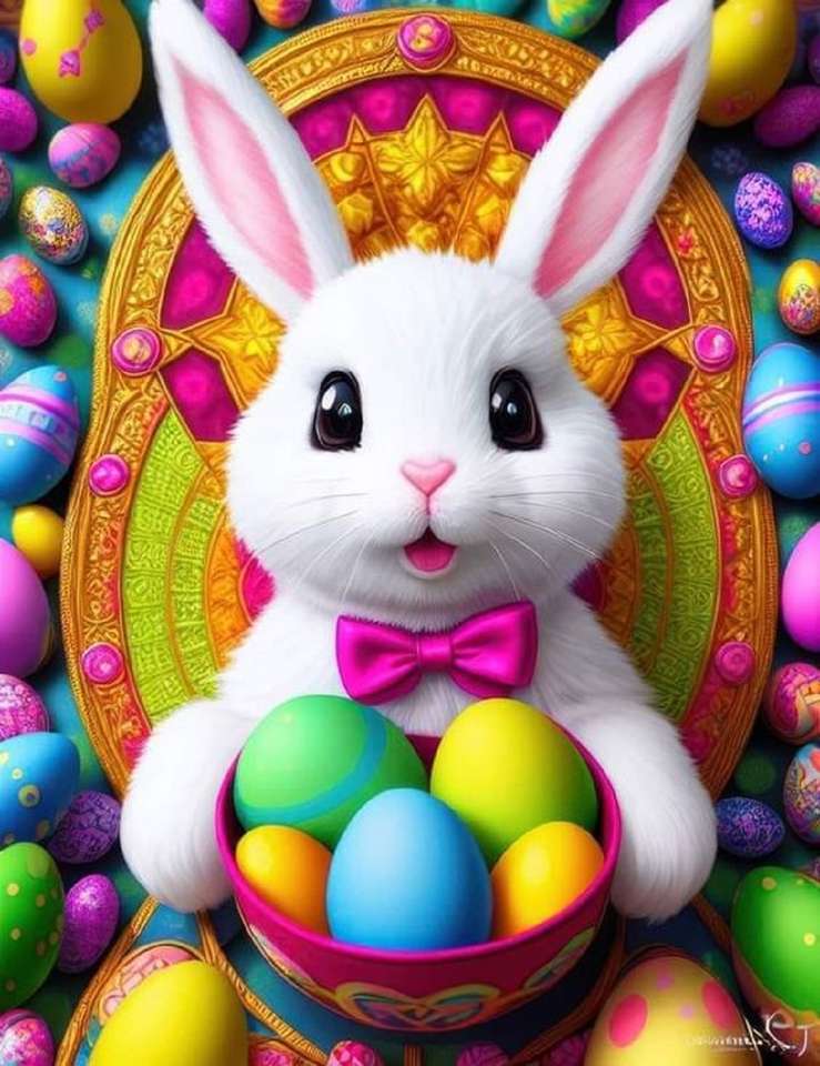 Coniglietto di Pasqua compiaciuto puzzle online