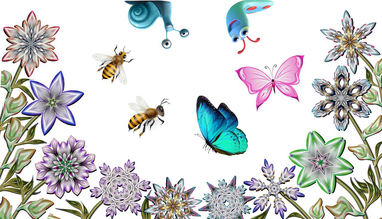 Insecten Bloemen legpuzzel online