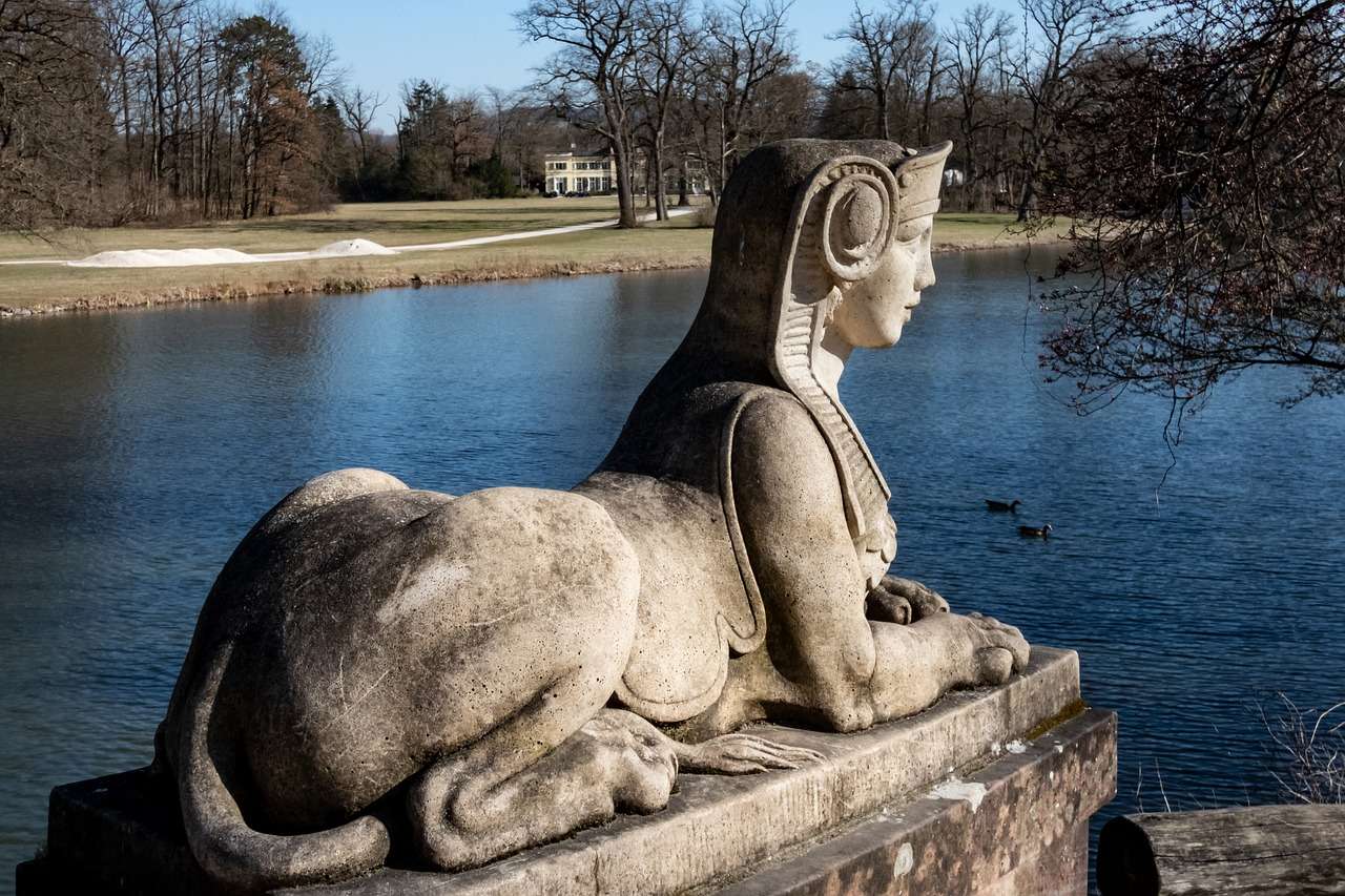 Parque del lago de las esculturas rompecabezas en línea