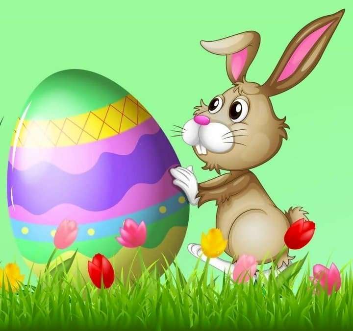 Coniglietto con un uovo puzzle online