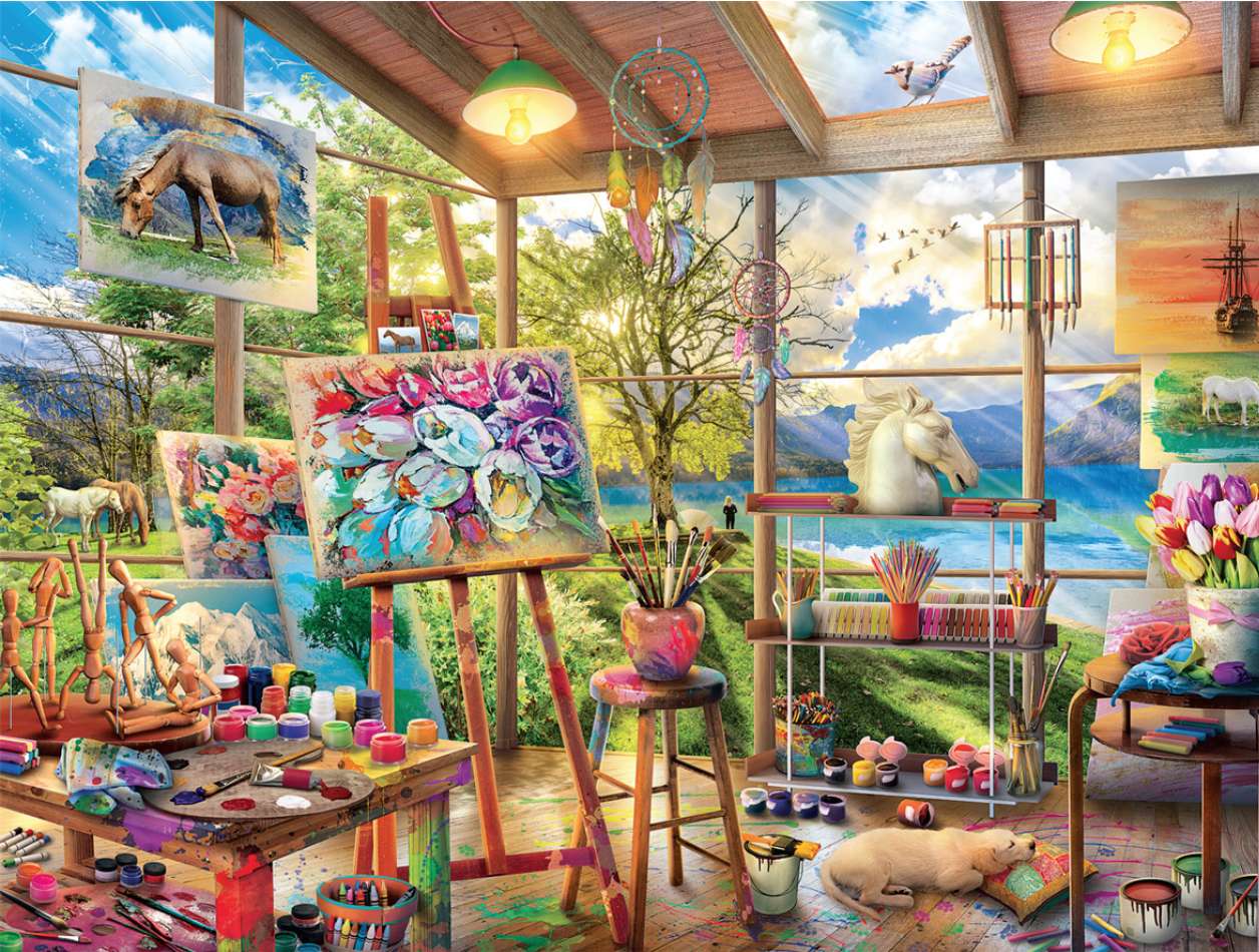 estúdio de pintura puzzle online