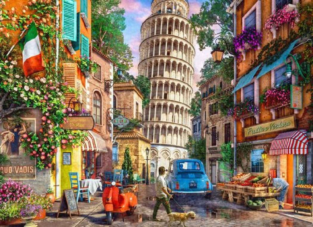 Наклонената кула в Пиза - Италия онлайн пъзел