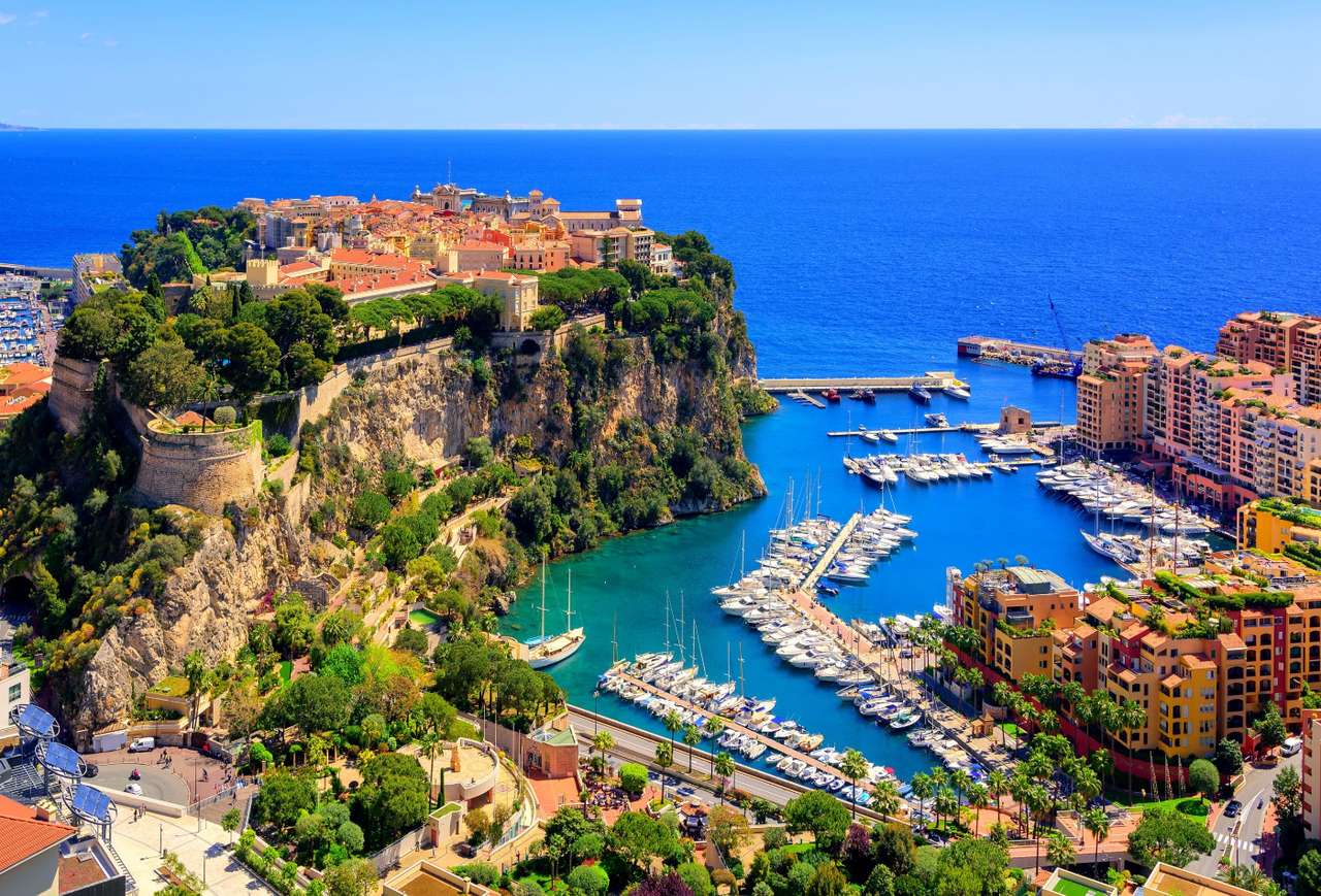 Монако - залив за яхти за богатите онлайн пъзел