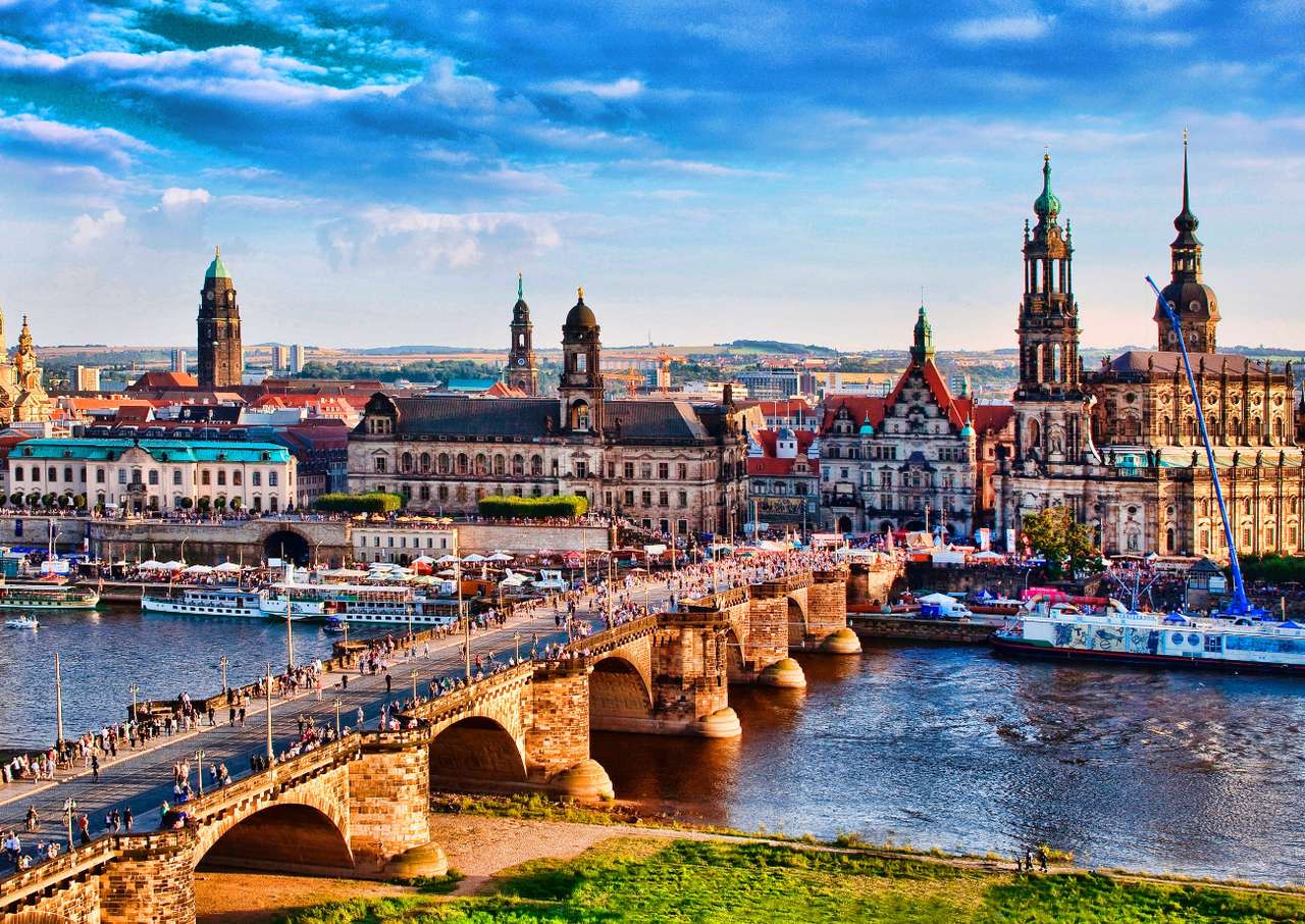 Мост Германия-Дрезден-Август онлайн пъзел