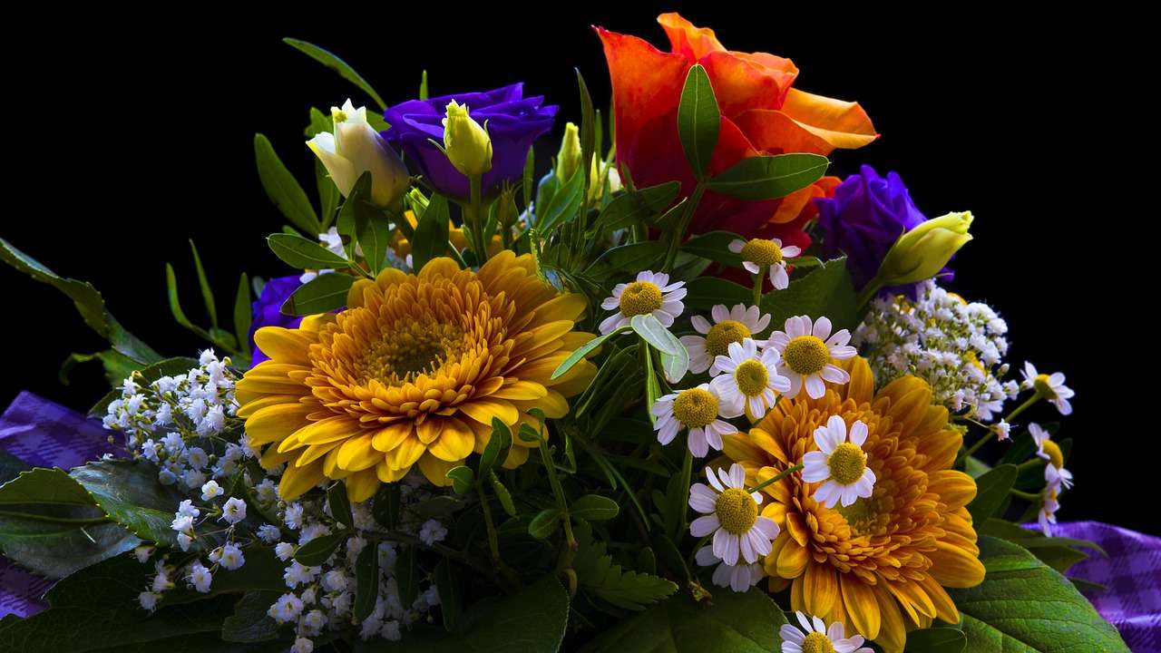 Μπουκέτο λουλούδια online παζλ