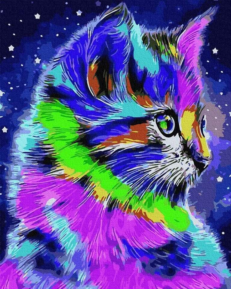 gato neon puzzle online