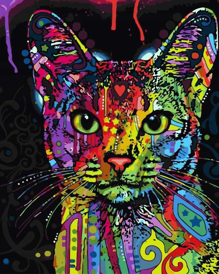 gato arco-íris puzzle online