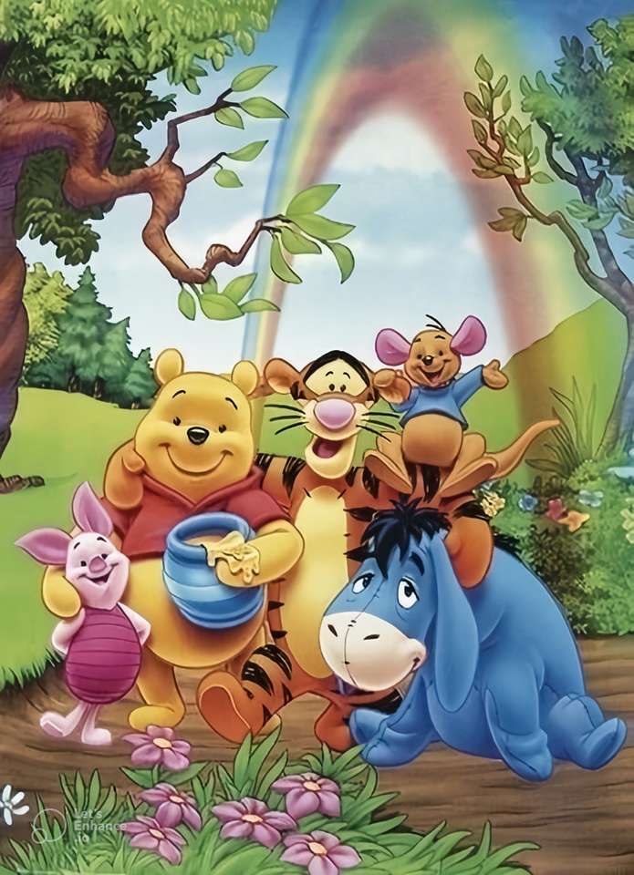 Winnie the Pooh - arco iris rompecabezas en línea