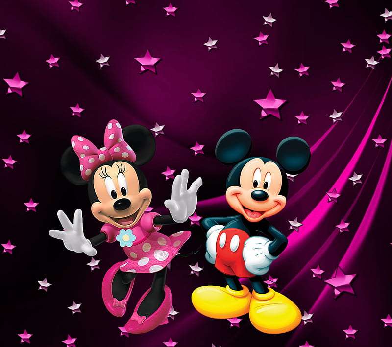 Mickey a Minnie mezi hvězdami skládačky online