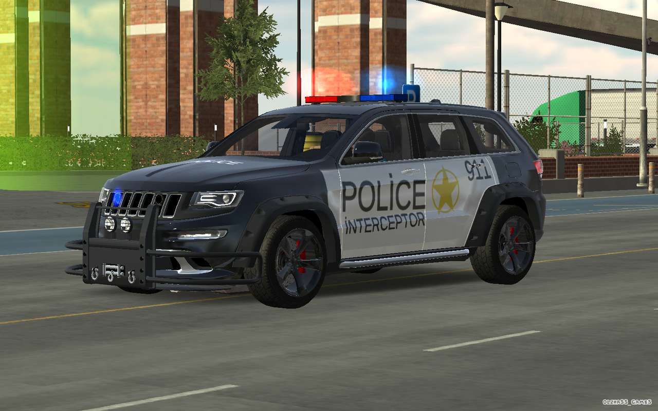 Coche de policía Jeep Cherokee rompecabezas en línea