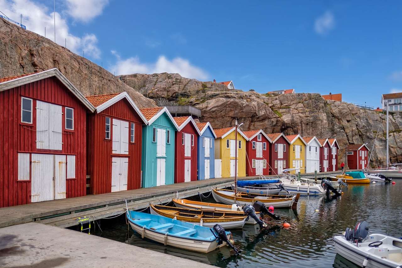 Cabaña de pesca Suecia rompecabezas en línea