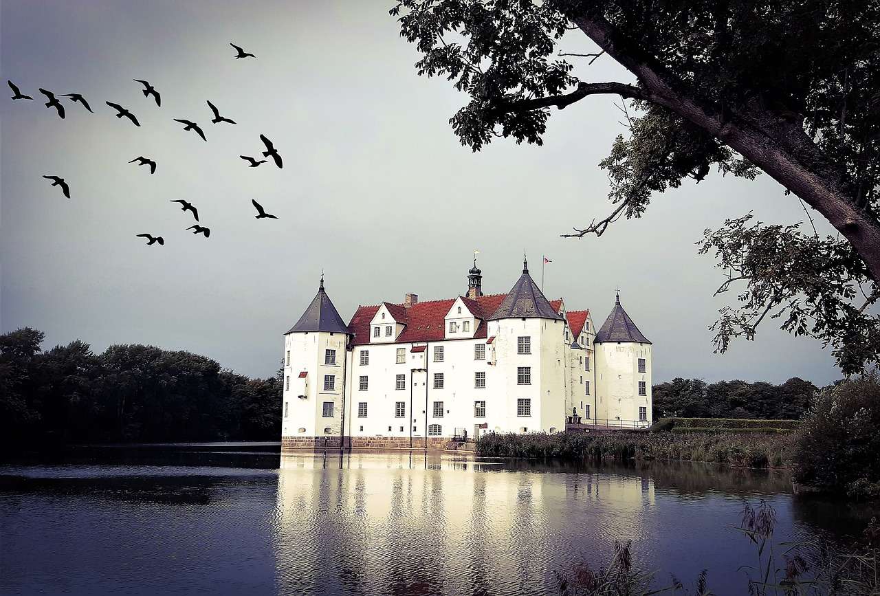 Wasserschloss Schloss Online-Puzzle