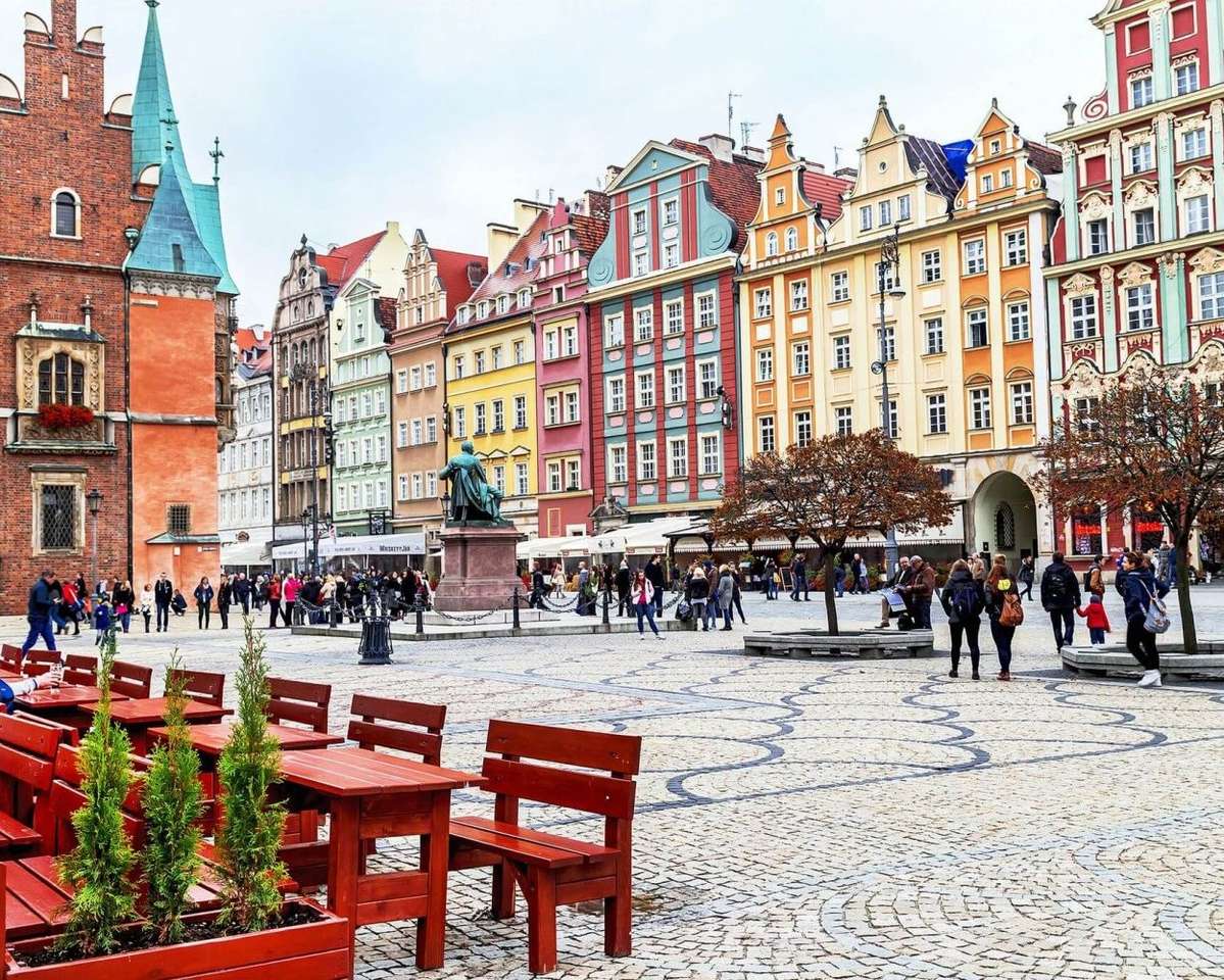 De oude stad in Wroclaw legpuzzel online