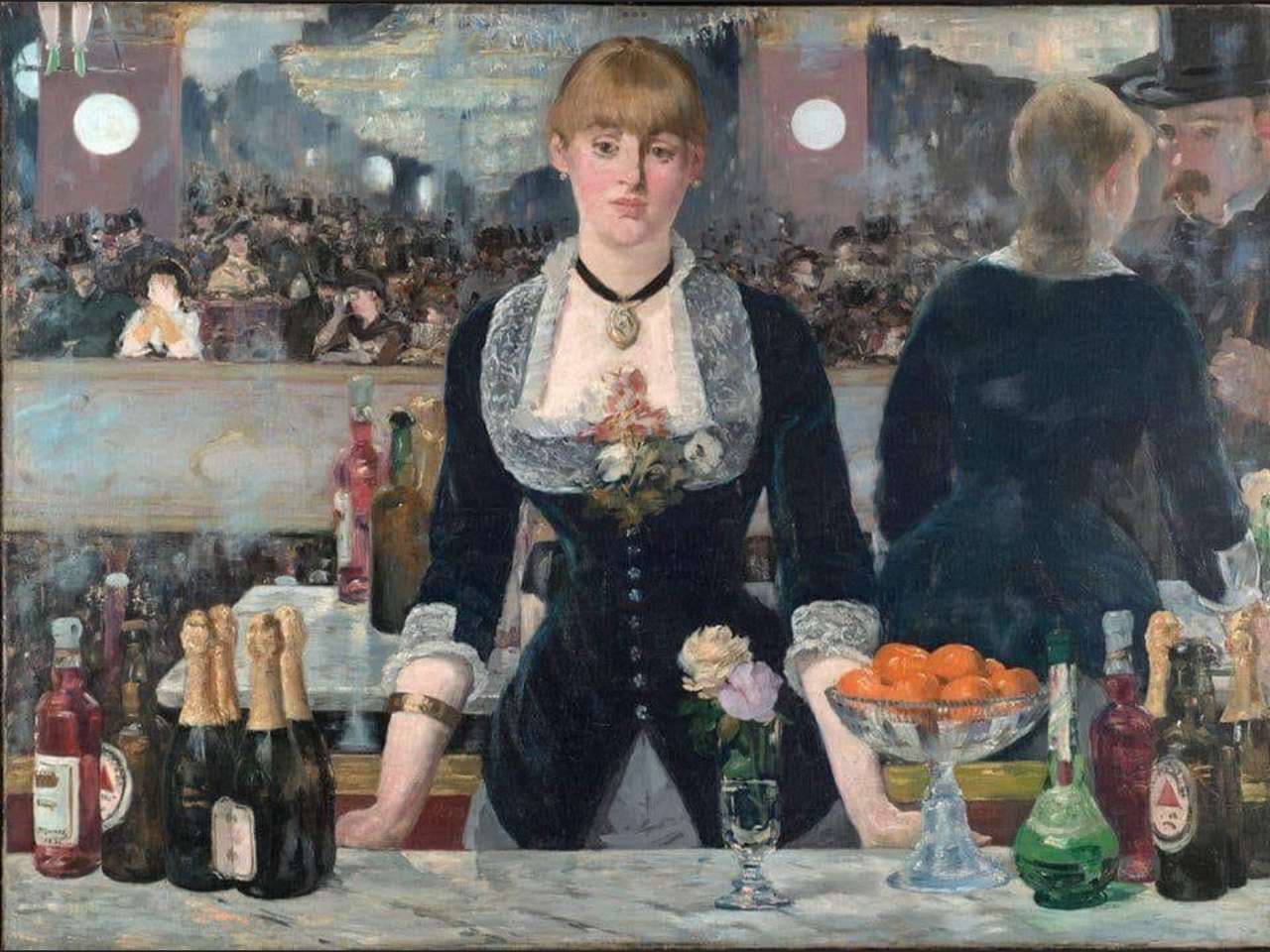“Un bar del Folies Bergères” de Édouard Manet rompecabezas en línea