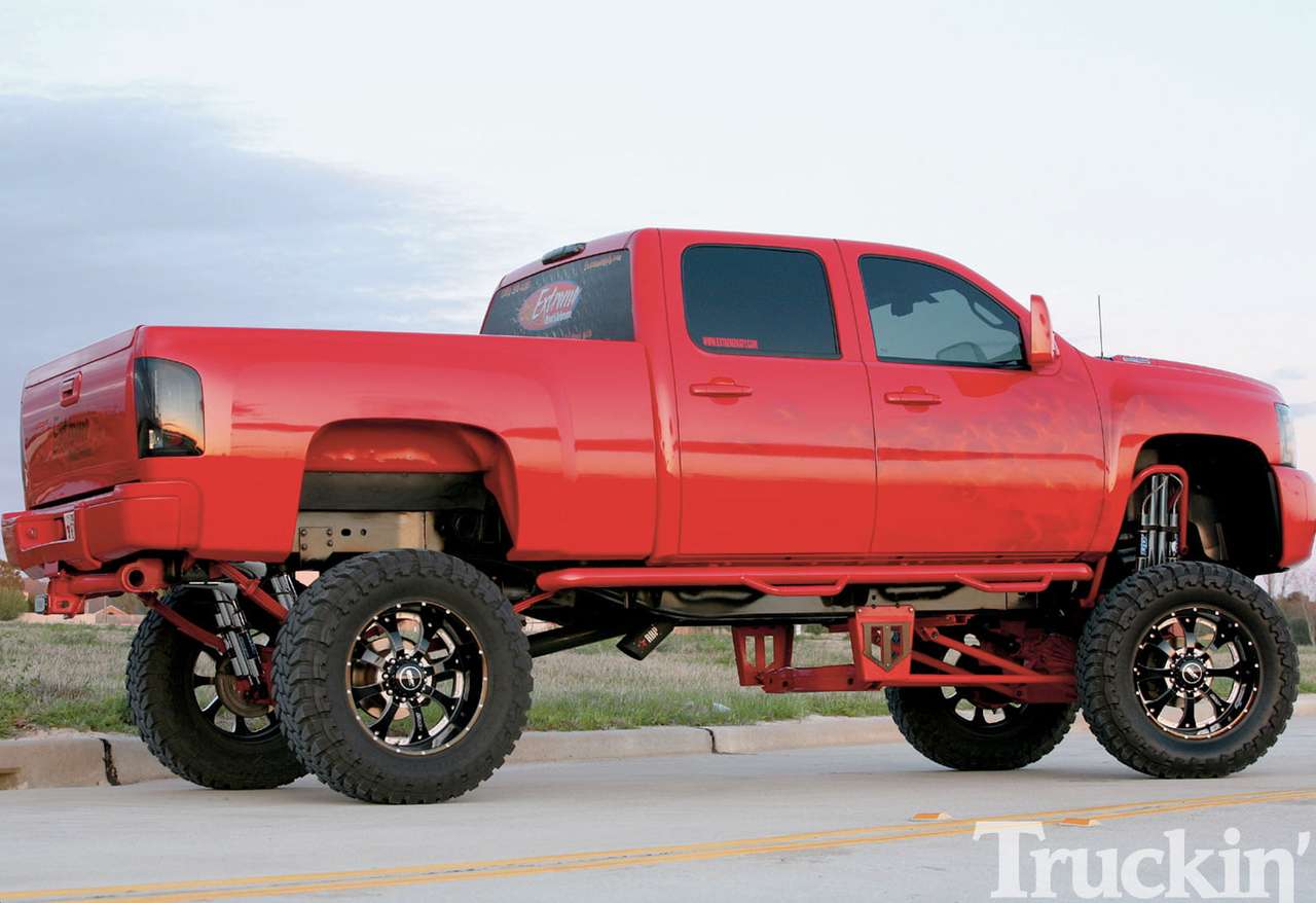 Big Red Chevy raised jigsaw puzzle online