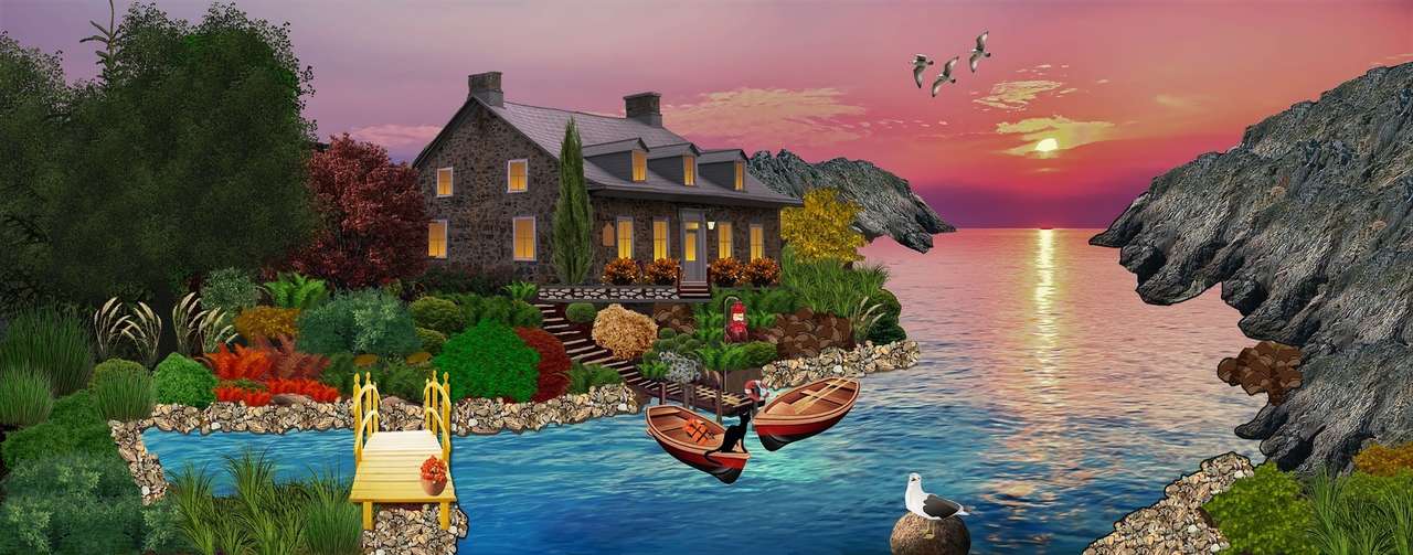 dům u vody online puzzle