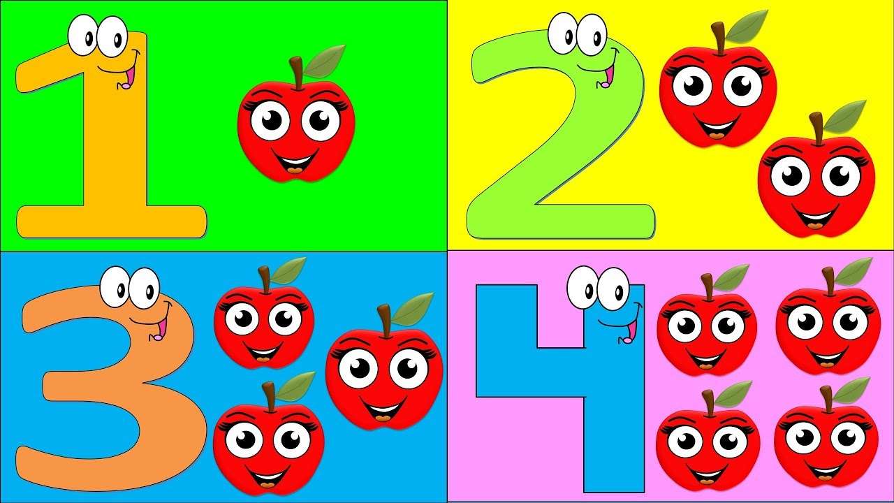 Put together the puzzle and count the apples online puzzle
