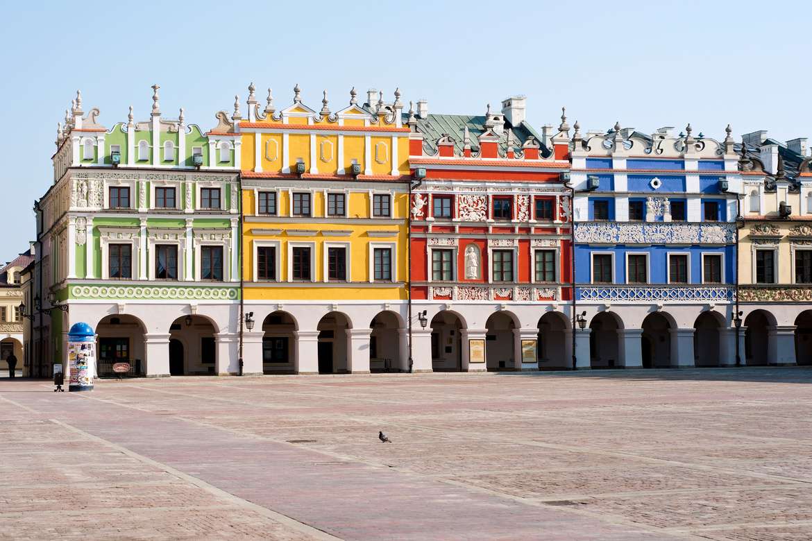 City center of Zamosc in Poland online puzzle