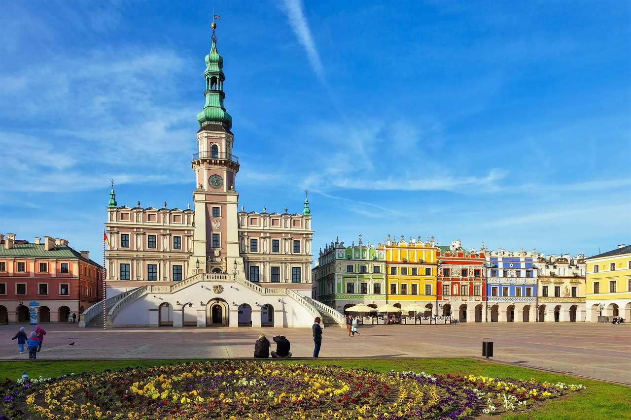 Stadtzentrum von Zamosc in Polen Online-Puzzle