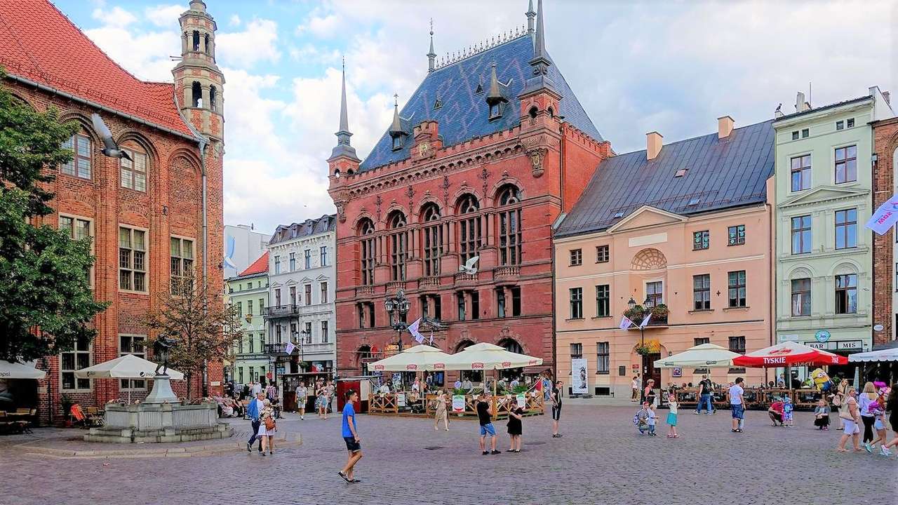 Місто Торунь в Польщі онлайн пазл