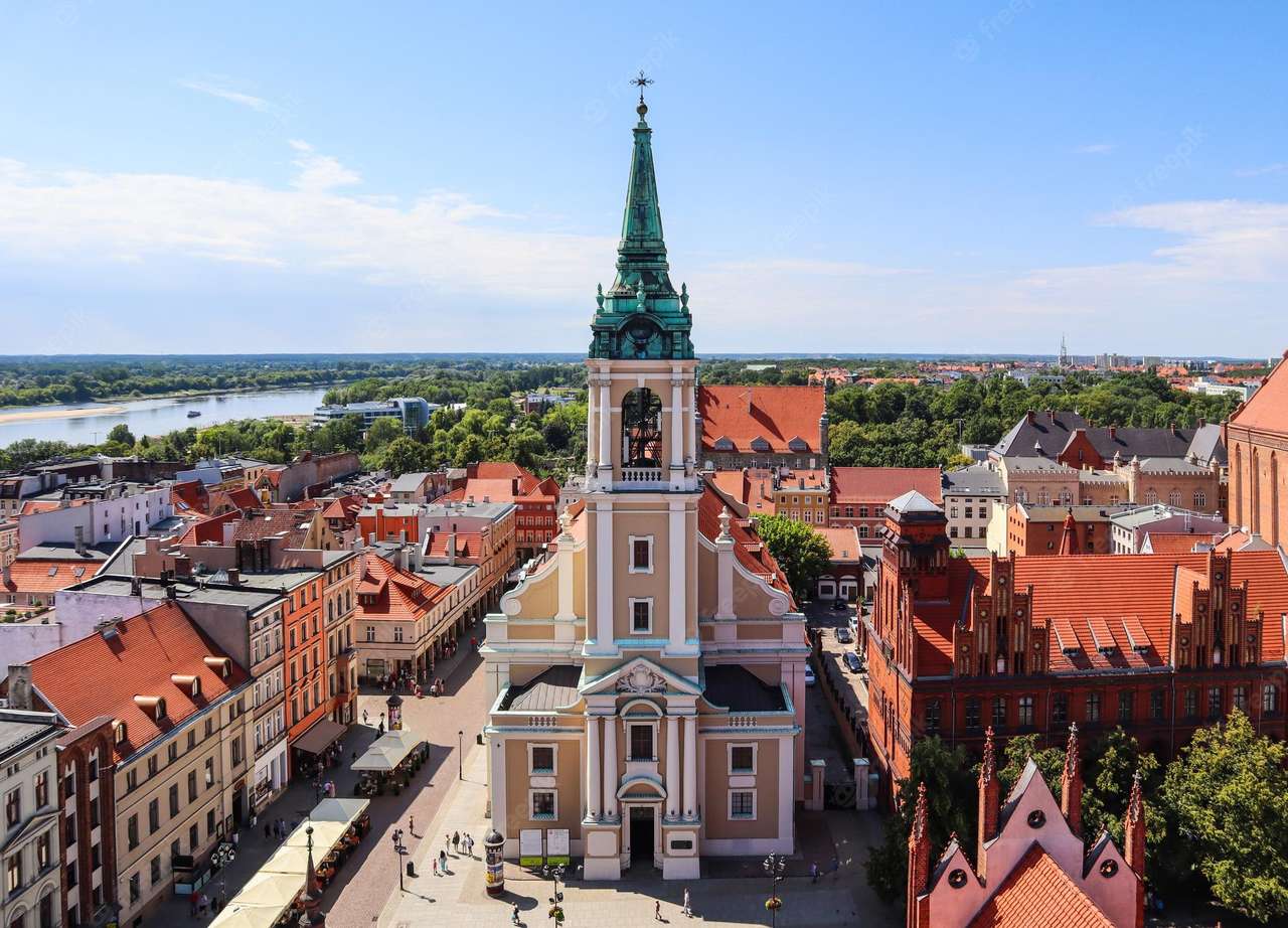 Город Торунь в Польше пазл онлайн