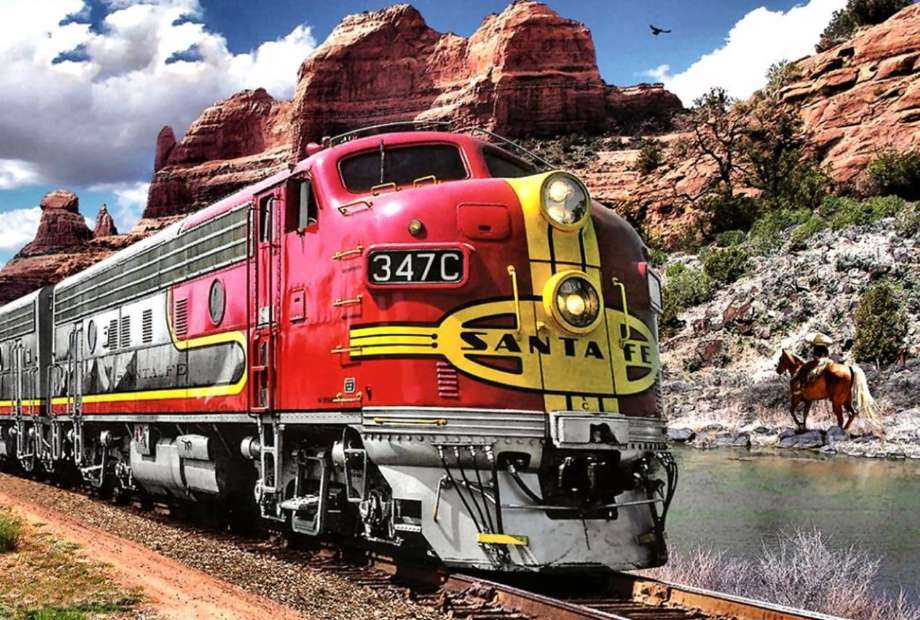 Eine große riesige alte Lokomotive Puzzlespiel online