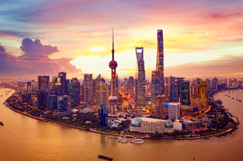Шанхай в устието на река Яндзъ онлайн пъзел