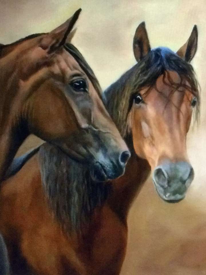 Två hästar Pussel online