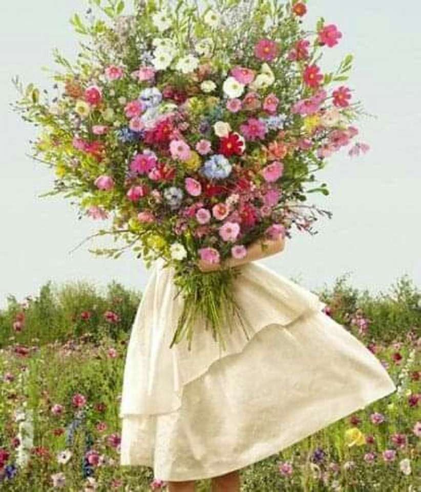 Obrovská kytice květin skládačky online