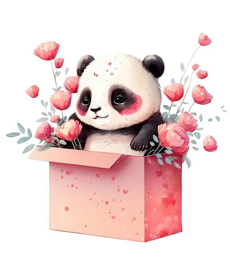 Panda en una caja rompecabezas en línea