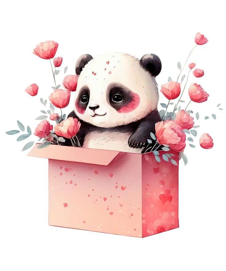 Panda într-o cutie puzzle online