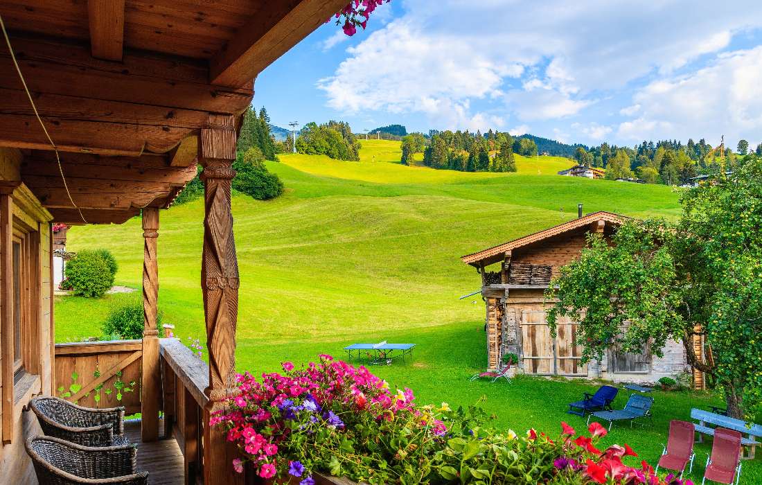 Áustria-Kirchberg Village um lugar mágico puzzle online