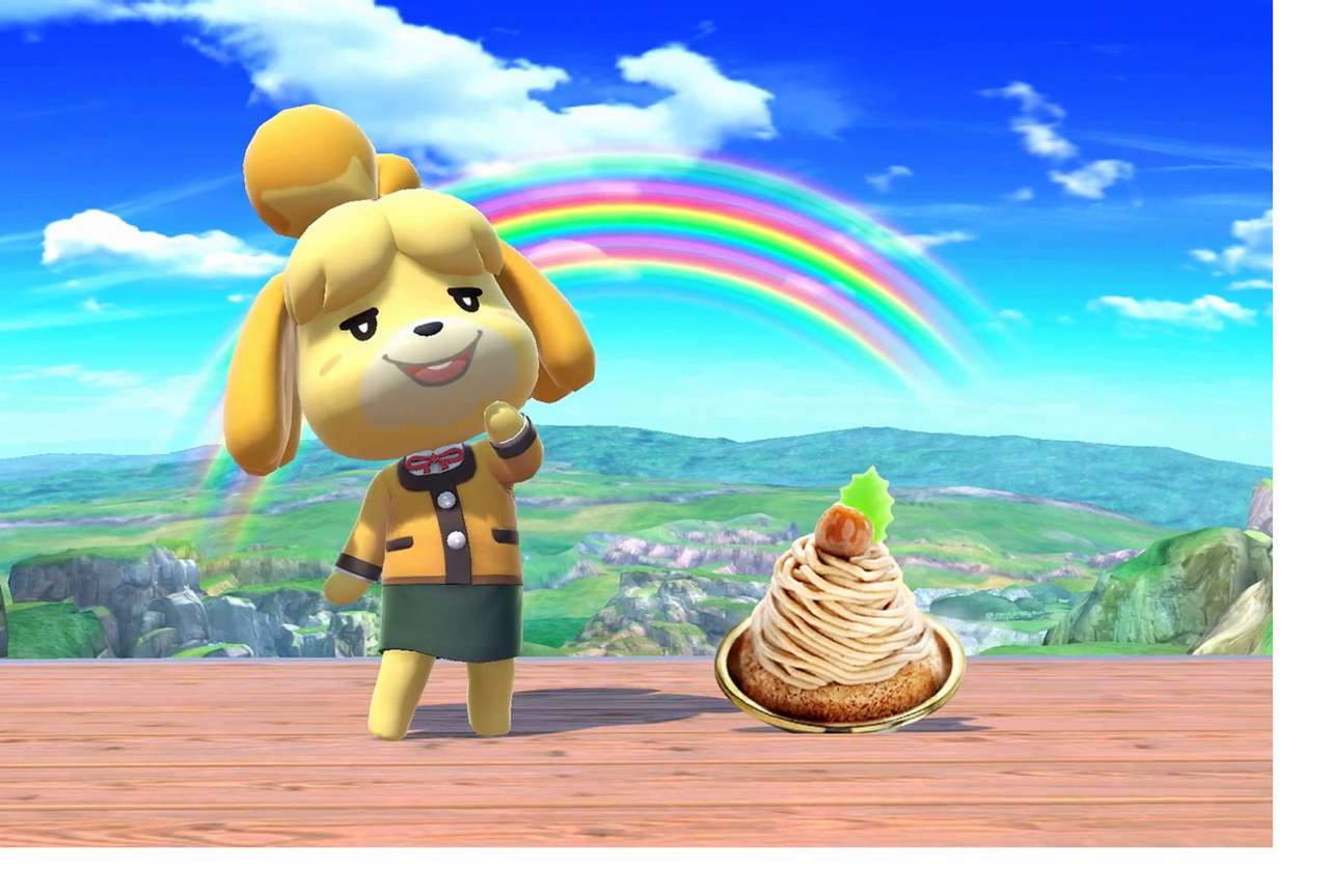 animal crossing. Isabella and spaghetti online puzzle