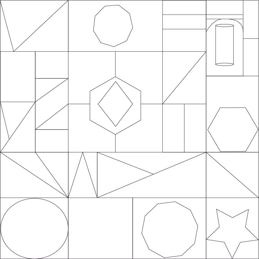γεωμετρικά σχήματα online παζλ